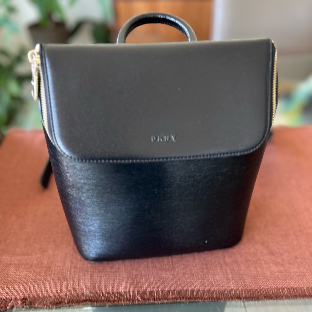 DKNY Black Leather Satchel
